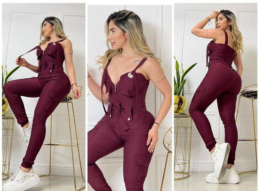Enterizo Cargo Power Fit - Eleganz Store