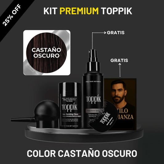 🎁 Kit Premium Toppik + Cobertura Total: Barba, Entradas y Canas en 30 Segundos - Eleganz Store